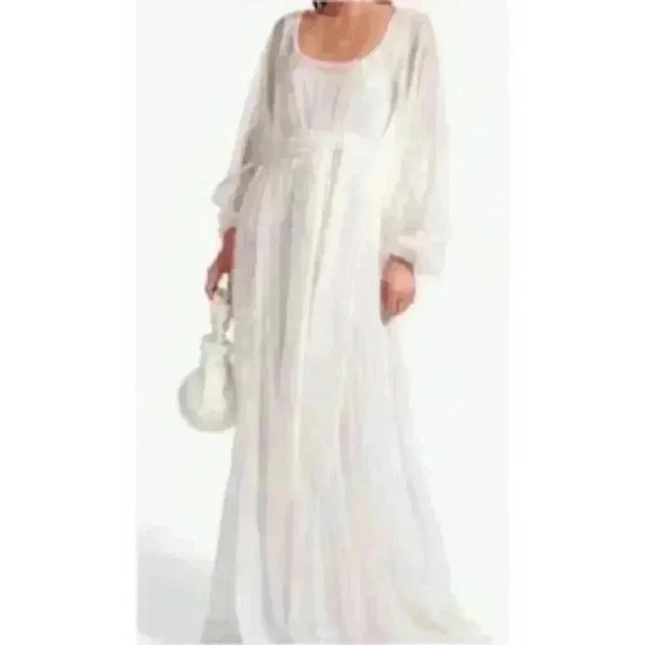 STAUD Womens Sequin Embellished Maxi Dress White Sz. XS - Picture 7 of 8